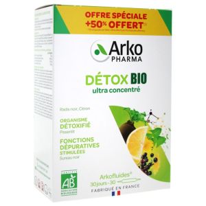 Arkofluide Detox Bio 50% Offert - 30 ampoules
