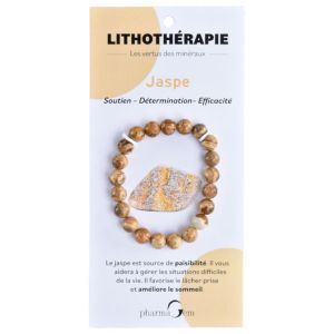 PharmaGem Lithothérapie Bracelet Jaspe 8 mm