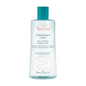 Cleanance Eau Micellaire nettoyante matifiante peaux mixte, grasse à imperfections ou à tendance acneique 400 ml