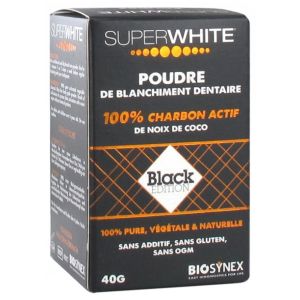 Superwhite Black Edition Poudre Charbon Actif 40g