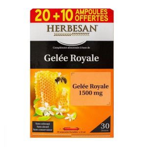 Gelée royale 1500mg 30 ampoules