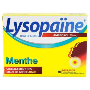Lysopaïne menthe Boehringer 18 pastilles