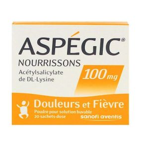 Aspegic nourrissons 100mg Buv - 20 sachets