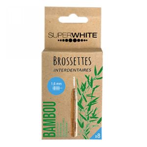 Superwhite brossettes interdentaires bambou 8x1.6mmm