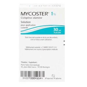 Mycoster 1% solution Pierre Fabre - flacon 30 ml