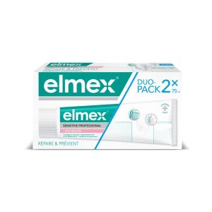 Dentifrice Elmex Sensitive Professional Répare et Prévient + Soin Gencives 2x75ml