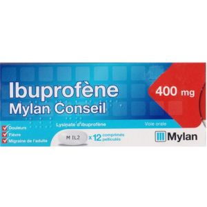Ibuprofene 400mg Mylan - 12 comprimés
