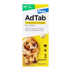 Adtab 450mg Chien 11-22kg - 3 Cpr