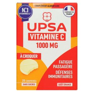 Vitalité Vitamine C 1000mg fatigue passagère 20 comprimés a croquer