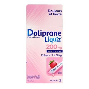 Doliprane Liquiz 200mg - 12 sachets