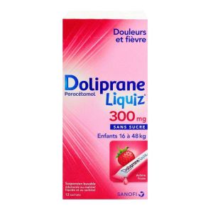 Doliprane Liquiz 300mg - 12 sachets