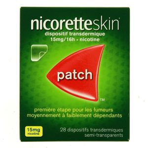 Nicoretteskin 15mg/16h - 28 Dispositifs