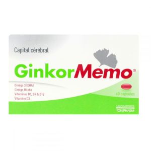 Ginkor Mémo Tonipharm x 60 capsules