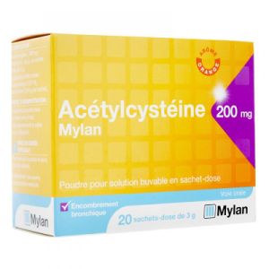 Acetylcysteine Mylan 200mg - 20 sachets