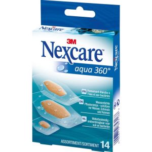 Nexcare Pansements Aqua Assortis 3 tailles Boite de 14