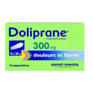 Doliprane 300mg - 10 suppositoires