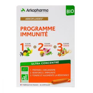 Arkofluides programme immunité bio 30 ampoules