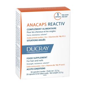 Anacaps - Réactiv Complément alimentaire fortifiant cheveux 30 u