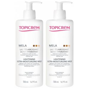 Topicrem Mela Lait Eclaircissant Ultra-hydratant lot 2 Flacons x 500ml