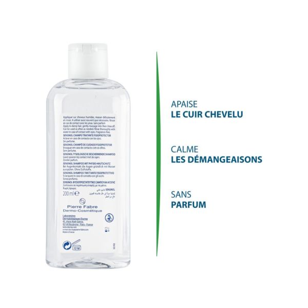 Sensinol - Shampooing physioprotecteur anti-démangeaisons Cuir chevelu irrité 200 ml