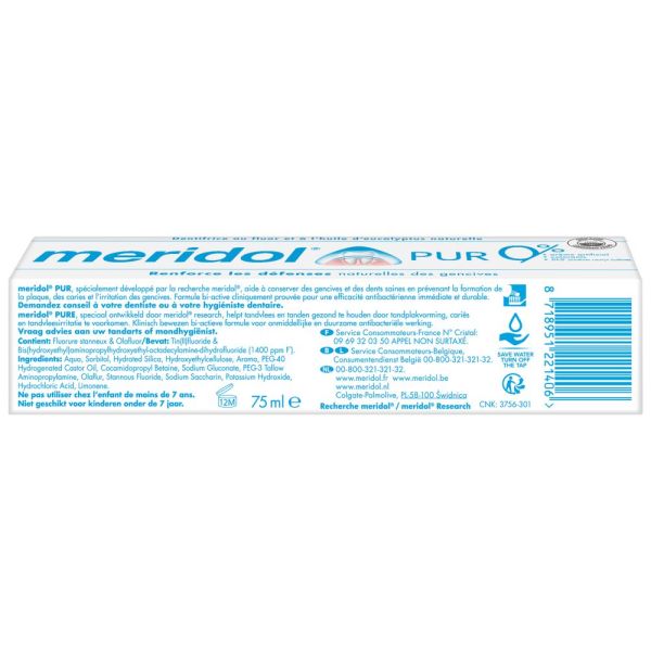 Dentifrice Meridol Pur 75ml