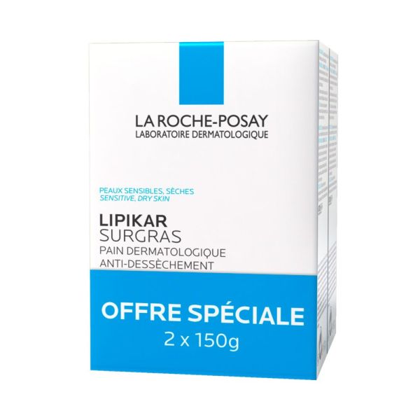 LOT*2 Lipikar Pain surgras dermatologique anti-dessèchement 150g