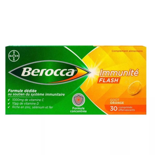 Berocca Immunité Flash - 30 Comprimés Effervescent