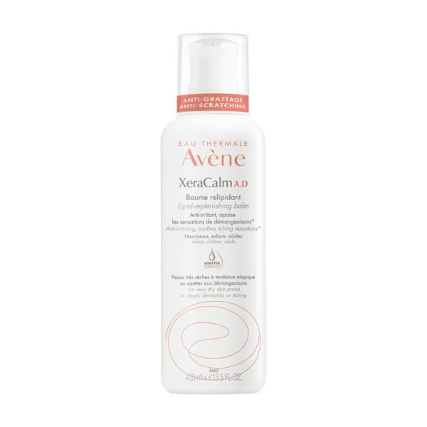 XeraCalm A.D Baume relipidant peaux très sèches sujettes à l'eczéma atopique et aux démangeaisons 400 ml
