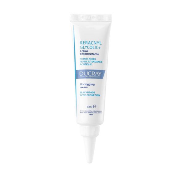 Keracnyl - Glycolic crème désincrustante Points noirs et imperfections - peaux grasses à tendance acnéique 30 ml