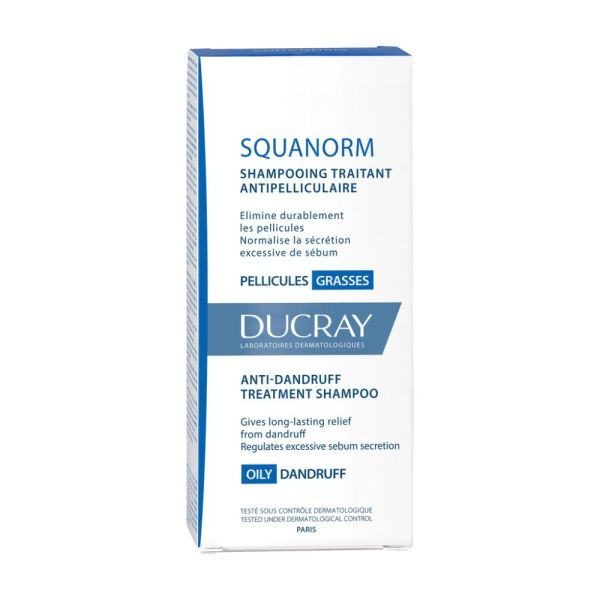 Squanorm - Shampooing traitant antipelliculaire pellicules grasses 200 ml