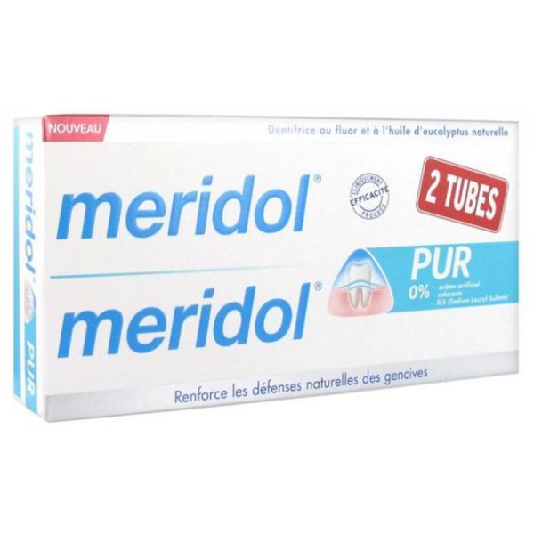 Dentifrice Meridol Pur 75ml x2