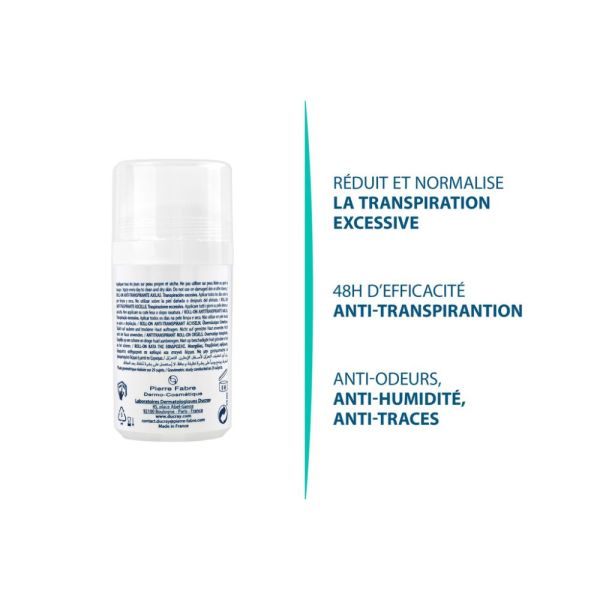 Hidrosis Control - Roll-on déodorant anti transpirant Aisselles - Transpiration excessive 40 ml