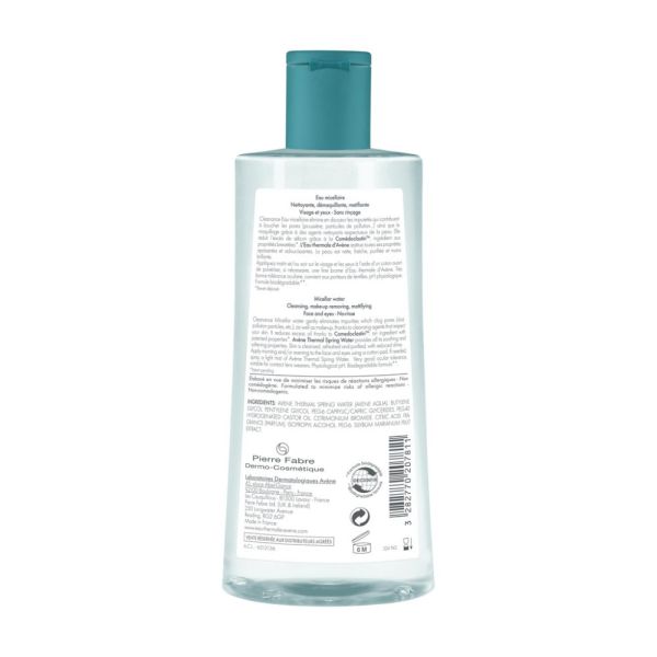 Cleanance Eau Micellaire nettoyante matifiante peaux mixte, grasse à imperfections ou à tendance acneique 400 ml