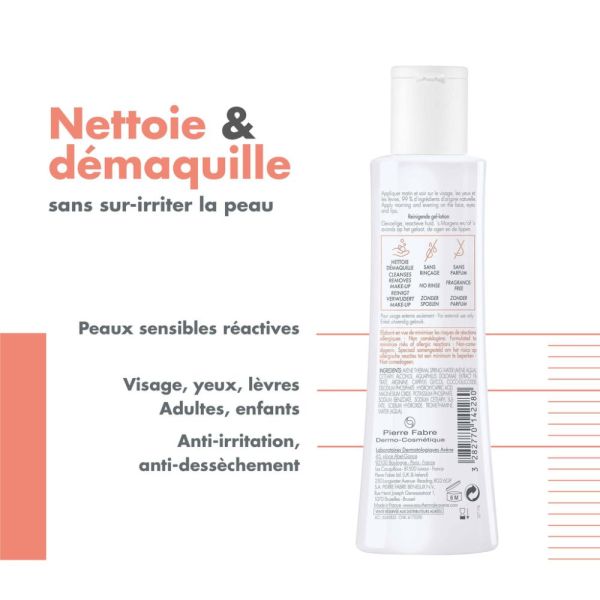 Tolérance CONTROL Lotion nettoyante gélifiée peaux sensibles à réactives 200 ml