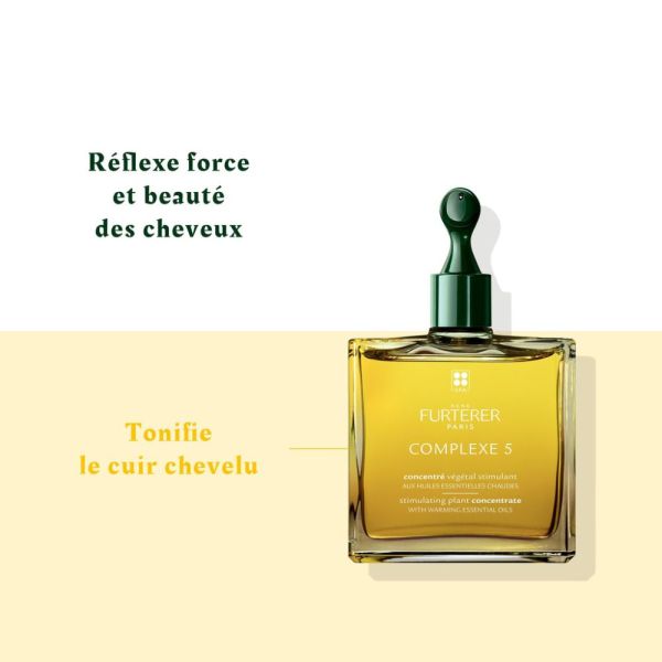 Complexe 5 - Concentré végétal stimulant aux huiles essentielles chaudes - soin cuir chevelu 50 ml