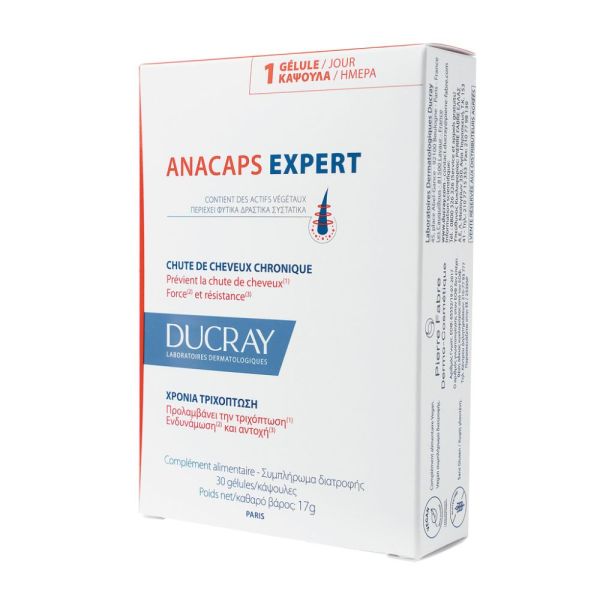 Ducray Complément alimentaire Chute de cheveux ANACAPS EXPERT 30 u