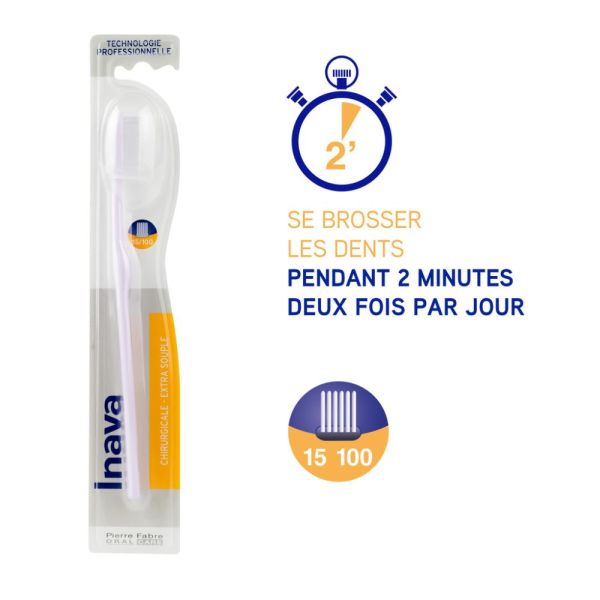 Inava Chirurgicale 15/100 - brosse à dents extra souple 1 u