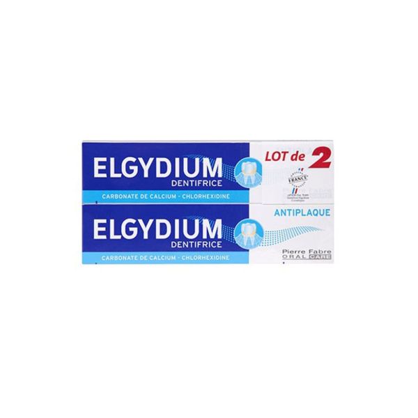 Elgydium - Dentifrice Anti-plaque - Offre spéciale duo 2X75ml