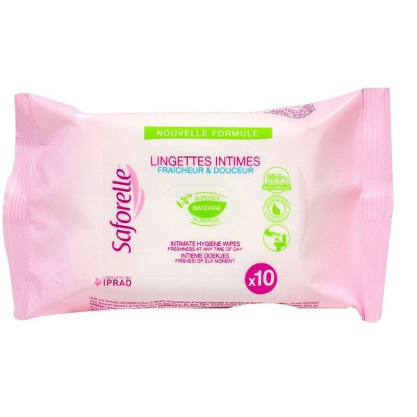 Pocket 10 lingettes intimes biodégradables