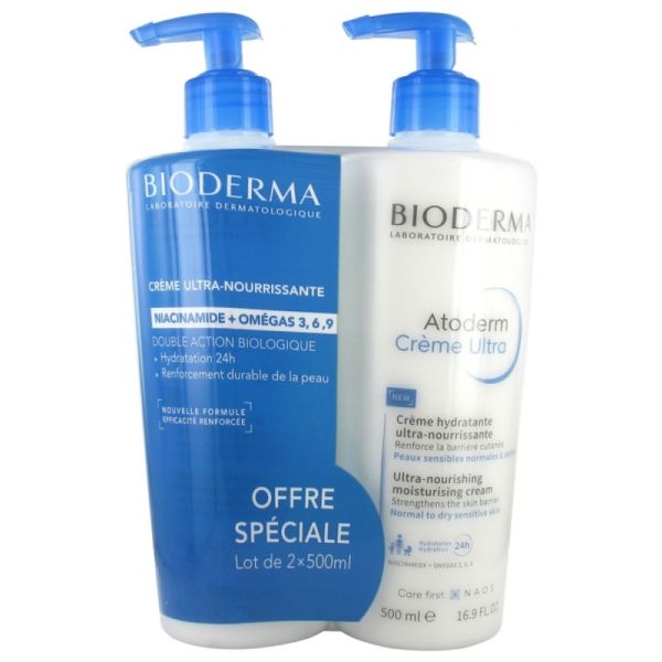 Atoderm Creme Ultra - Lot de 2x500ml