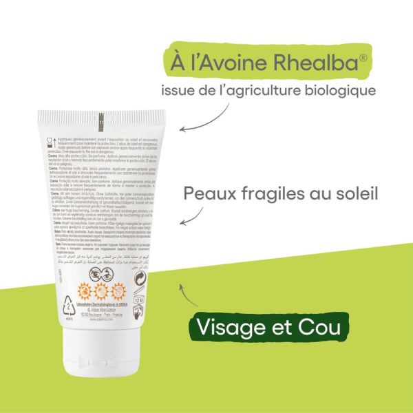 Protect Crème solaire visage très haute protection SPF50+ sans parfum peaux fragiles 40 ml