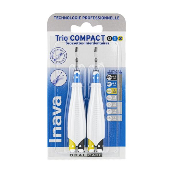 Inava TrioCompact (ISO 0/1/2) - brossette interdentairedentaire - 012 - Espaces interdentaires étroits 6 u