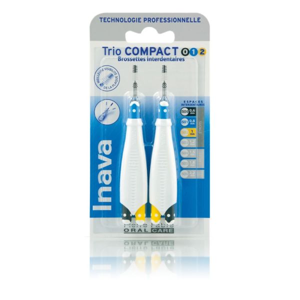 Inava TrioCompact (ISO 0/1/2) - brossette interdentairedentaire - 012 - Espaces interdentaires étroits 6 u