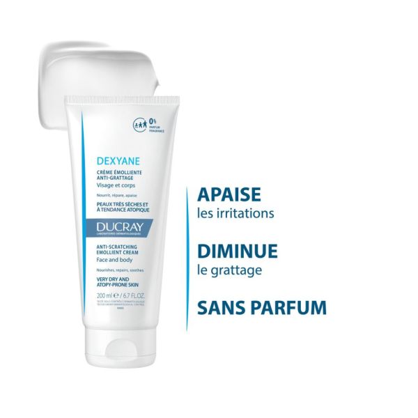 Dexyane - Crème émolliente anti-grattage peaux très sèches et à tendance atopique 200 ml