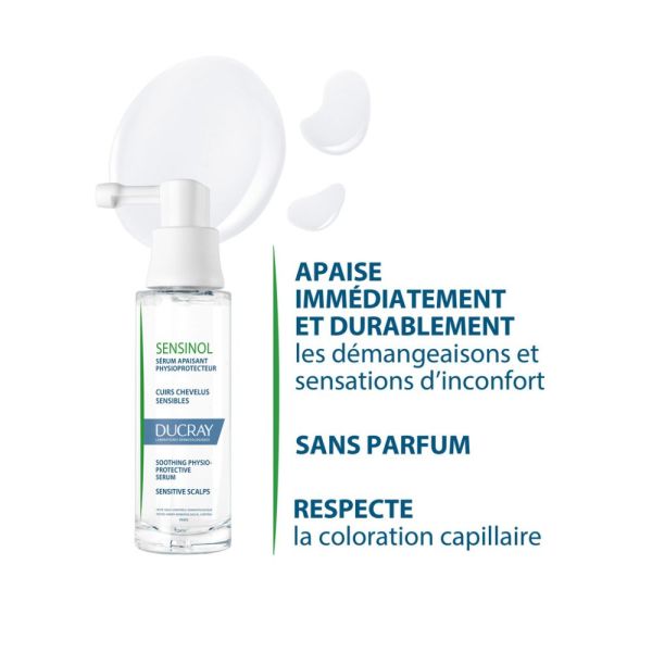 Sensinol - Sérum apaisant physio-protecteur anti-démangeaisons Cuir chevelu irrité 30 ml