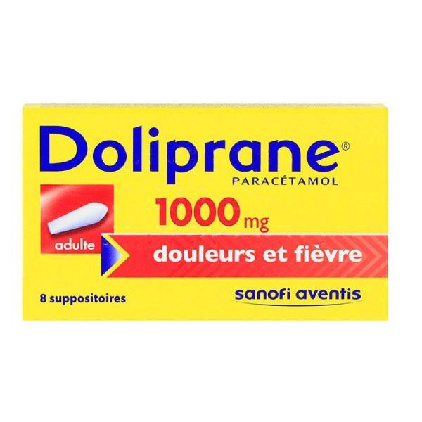 Sanofi Aventis Doliprane 1000mg - 8 suppositoires