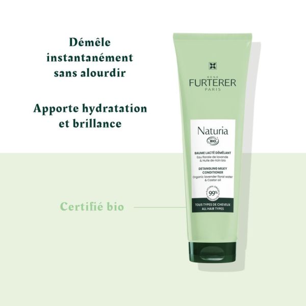 Baume lacté démêlant - Soin démêlant bio - NATURIA 150 ml