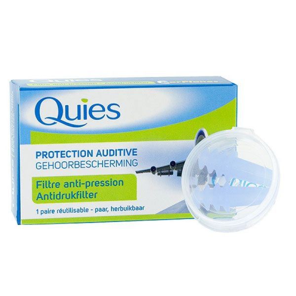Quies - Protection Auditive EarPlanes - Filtre anti-pression - Adulte boite  de 1 paire réutilisable : : Jardin