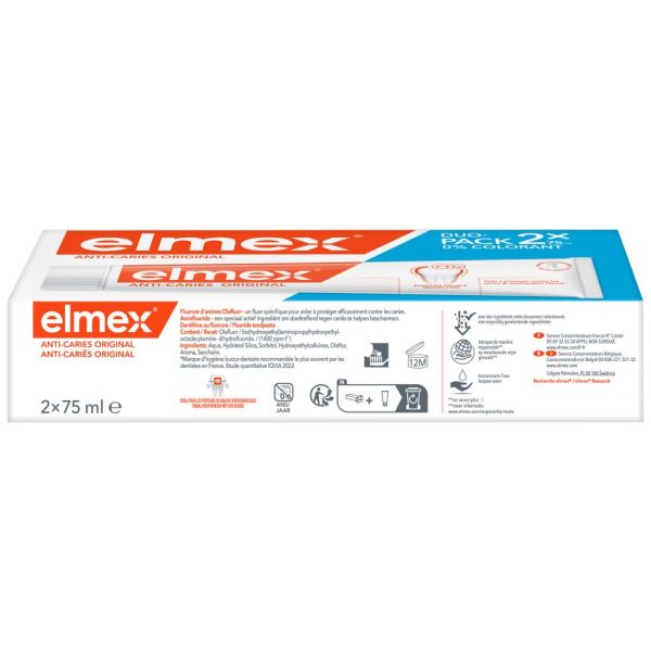 elmex® Anti-Caries Original Dentifrice 0% Colorant 75 ml