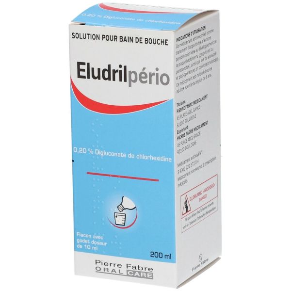 Eludrilpério solution bain de bouche 200 ml - Pierre Fabre